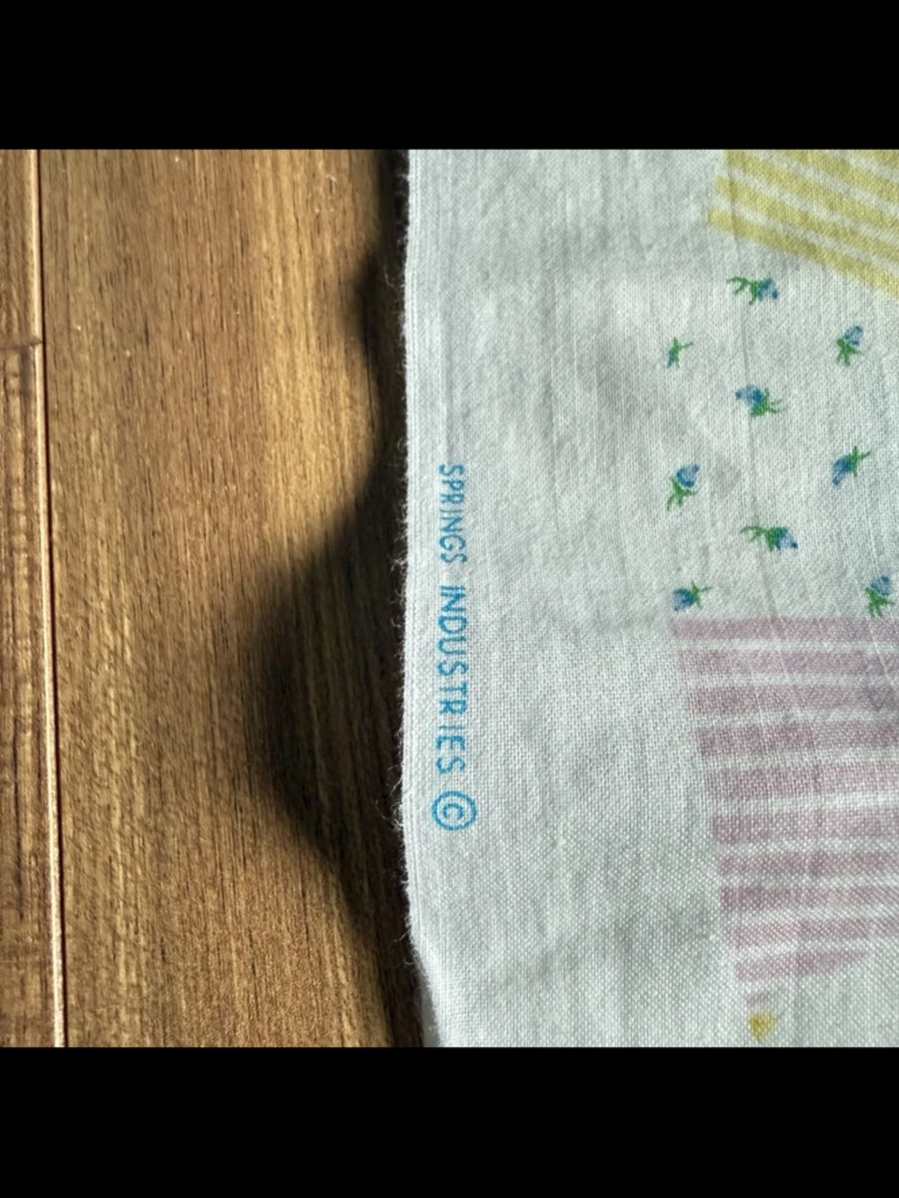 VTG Spring Industries Wedding Ring Cheaters Quilt Cotton Fabric Pastels 2 yards - Picture 5 of 11